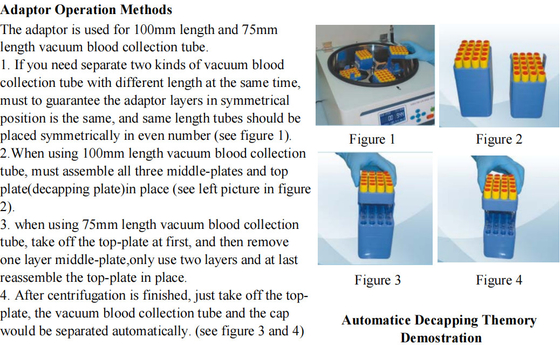 Decapsulatura automatica della centrifuga a bassa velocità CTK64 per la separazione del sangue