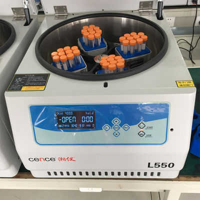 L550 Centrifugatrice a bassa velocità con 5310xg di forza 4x500ml di capacità e basso rumore per uso in laboratorio