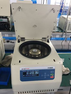 Centrifuga refrigerata ad alta velocità H1850R 18500rpm per uso in laboratorio con certificazione CE/TUV/ISO9001:2008 e livello di rumore <65dB(A)