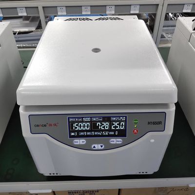Centrifuga refrigerata ad alta velocità da banco modello H1650R con velocità massima di 16500 giri/min e RCF massimo di 21532xg